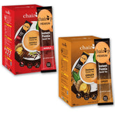 Chaizup Premium 1 Min Instant Assorted Tea Combo - Pack Of 2 X 140gm, 4.9 Ounce Each, 20 Sachets | Masala + Ginger Flavors - Just Add Hot Water | Low Caffeine, No Added Color